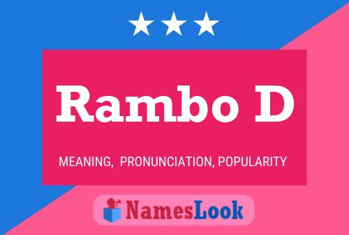 Rambo D Name Poster