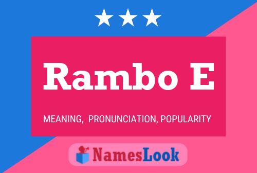 Rambo E Name Poster