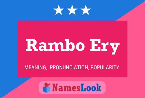 Rambo Ery Name Poster