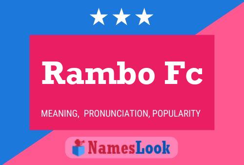 Rambo Fc Name Poster