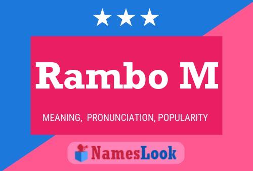 Rambo M Name Poster