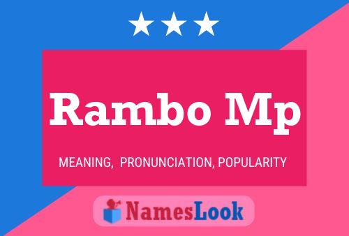 Rambo Mp Name Poster