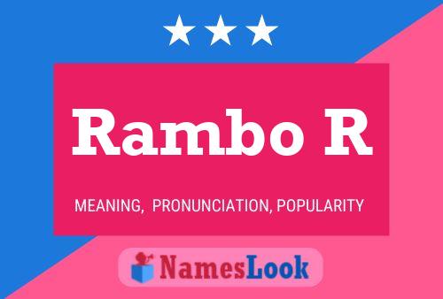 Rambo R Name Poster