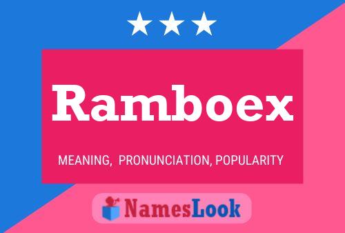 Ramboex Name Poster