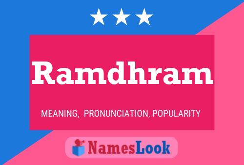 Ramdhram Name Poster