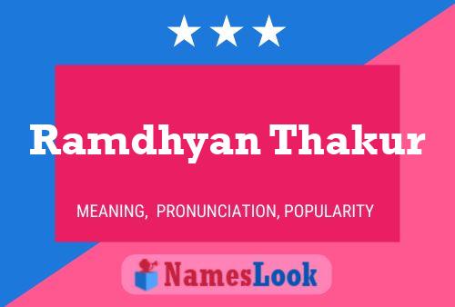 Ramdhyan Thakur Name Poster