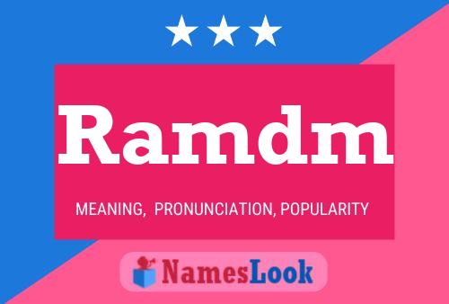 Ramdm Name Poster