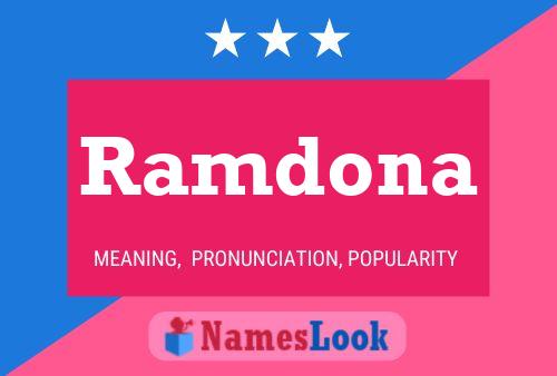 Ramdona Name Poster