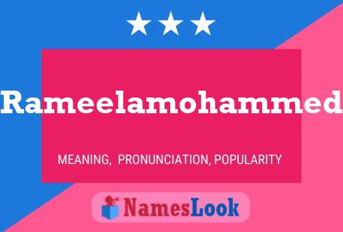 Rameelamohammed Name Poster