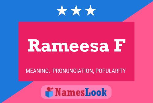 Rameesa F Name Poster