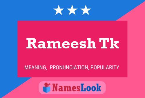 Rameesh Tk Name Poster