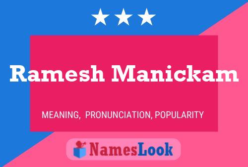 Ramesh Manickam Name Poster