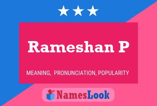 Rameshan P Name Poster