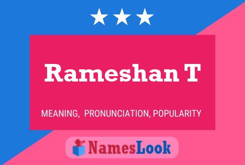 Rameshan T Name Poster