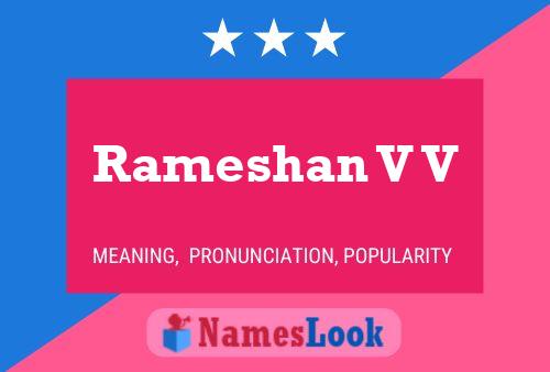 Rameshan V V Name Poster