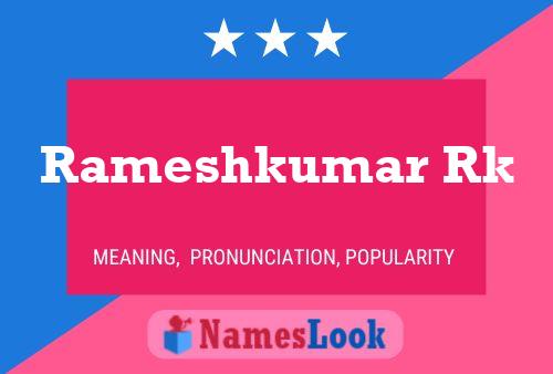 Rameshkumar Rk Name Poster