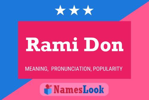 Rami Don Name Poster