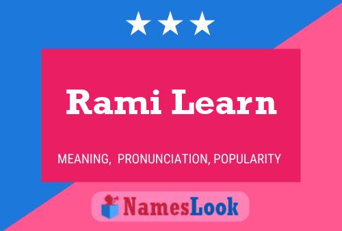 Rami Learn Name Poster