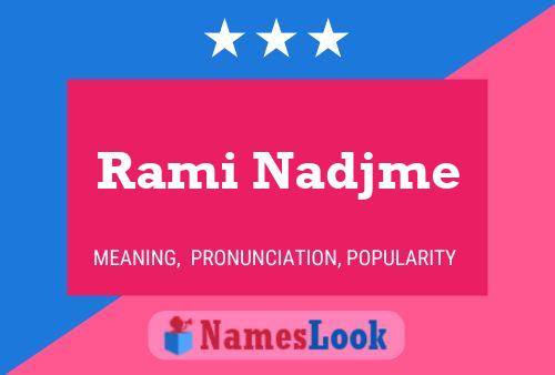 Rami Nadjme Name Poster