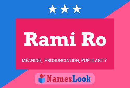 Rami Ro Name Poster