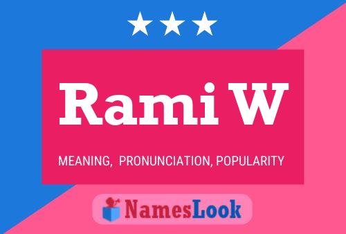 Rami W Name Poster