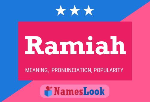 Ramiah Name Poster