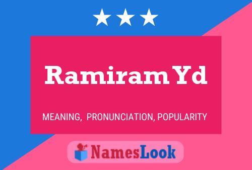 Ramiram Yd Name Poster