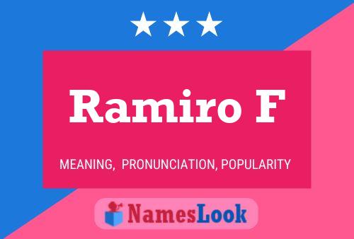 Ramiro F Name Poster