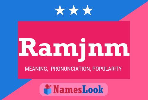 Ramjnm Name Poster