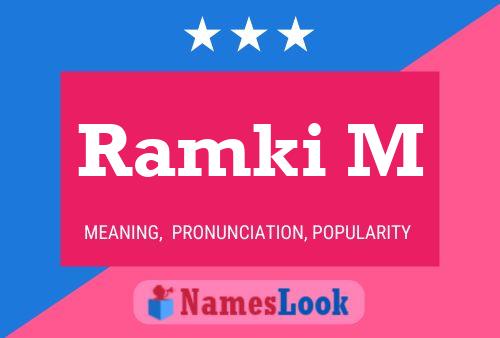 Ramki M Name Poster