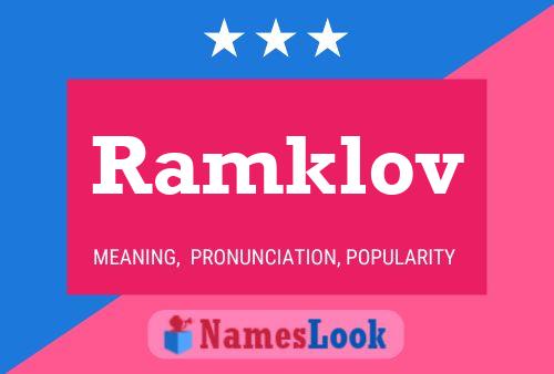 Ramklov Name Poster