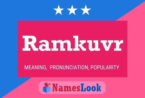 Ramkuvr Name Poster