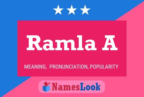 Ramla A Name Poster