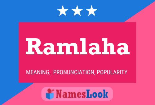 Ramlaha Name Poster