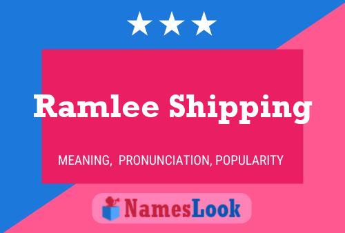 Ramlee Shipping Name Poster