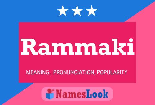 Rammaki Name Poster