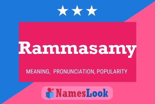 Rammasamy Name Poster