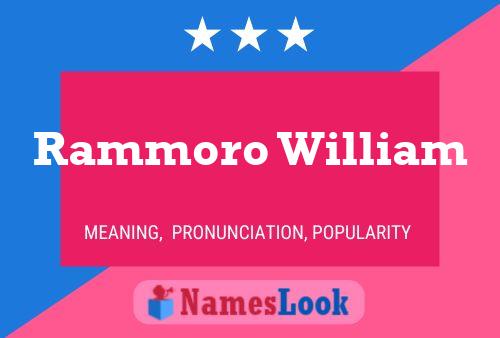 Rammoro William Name Poster