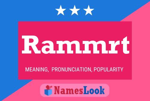 Rammrt Name Poster