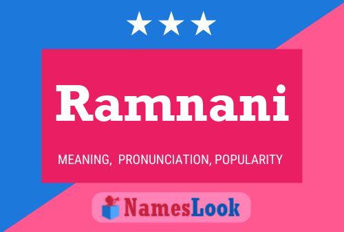 Ramnani Name Poster