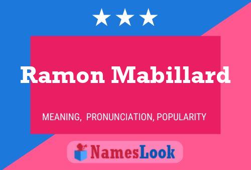 Ramon Mabillard Name Poster