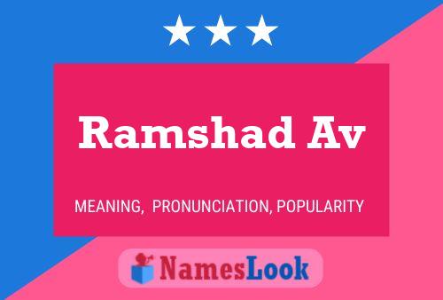 Ramshad Av Name Poster