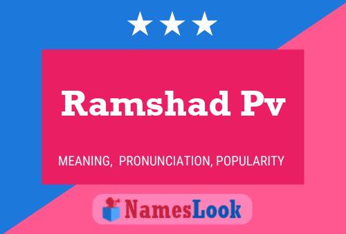 Ramshad Pv Name Poster