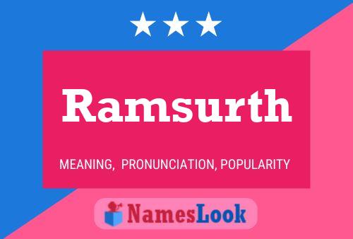 Ramsurth Name Poster