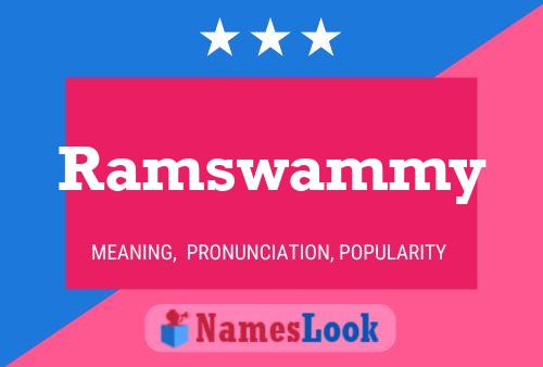 Ramswammy Name Poster