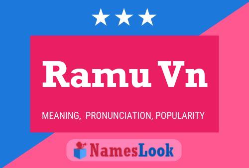 Ramu Vn Name Poster