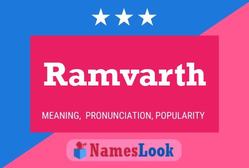 Ramvarth Name Poster