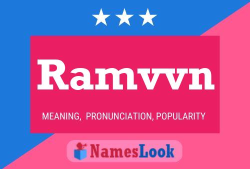 Ramvvn Name Poster