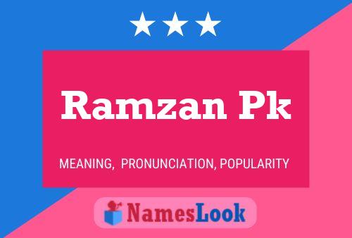 Ramzan Pk Name Poster