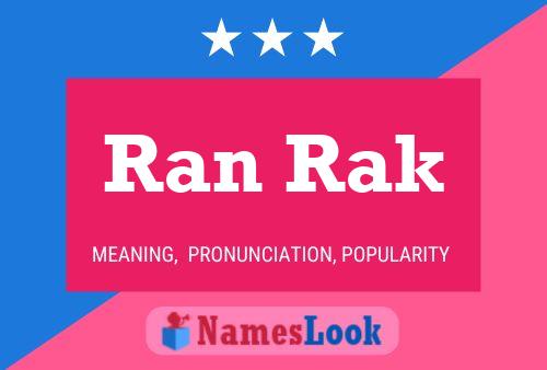 Ran Rak Name Poster